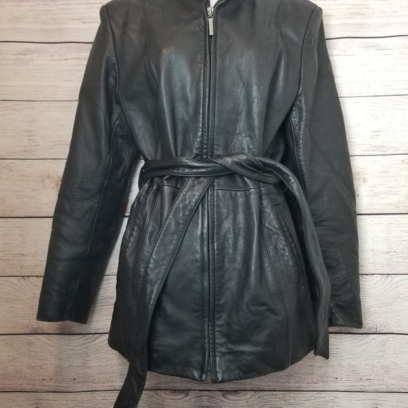 NINE WEST SIZE L, LEATHER JACKET - Picture 4 of 5
